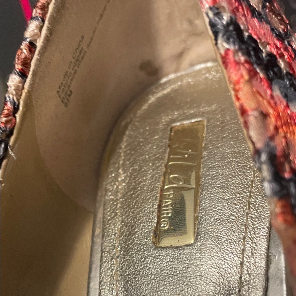 Wild Pair Multicolor Patterned Heels missing stra… - image 5
